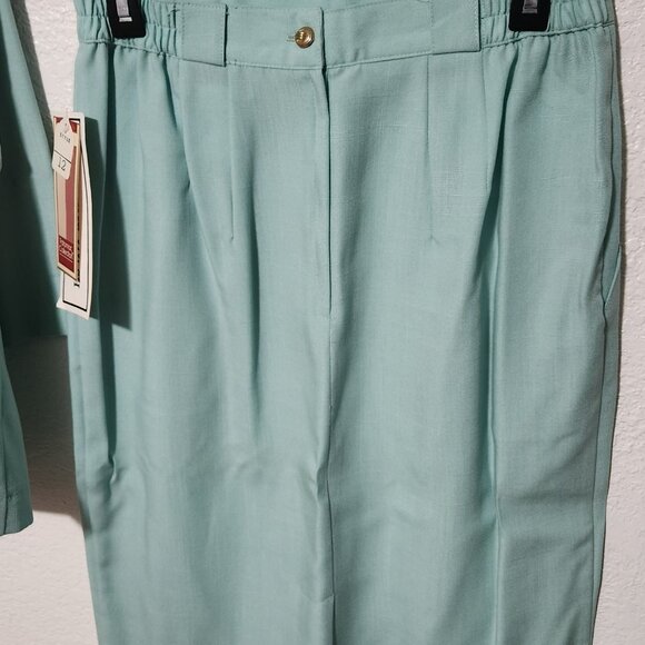 NWT NEW POTOMAC Collection Sea Green Womens Skirt Suit w/ Jacket Size 12 - Picture 6 of 10